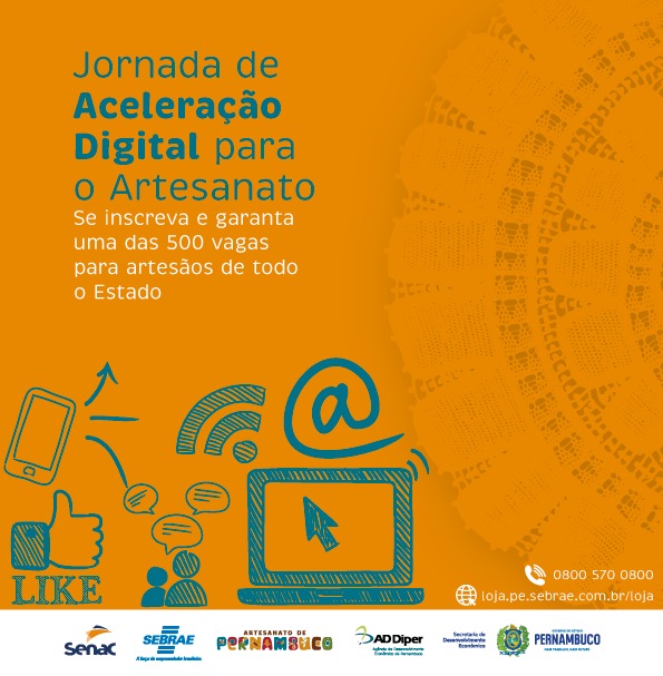 Imagem de  “500 artesãos de Pernambuco são beneficiados com Jornada de Aceleração Digital numa ação conjunta entre AD Diper e Sebrae”