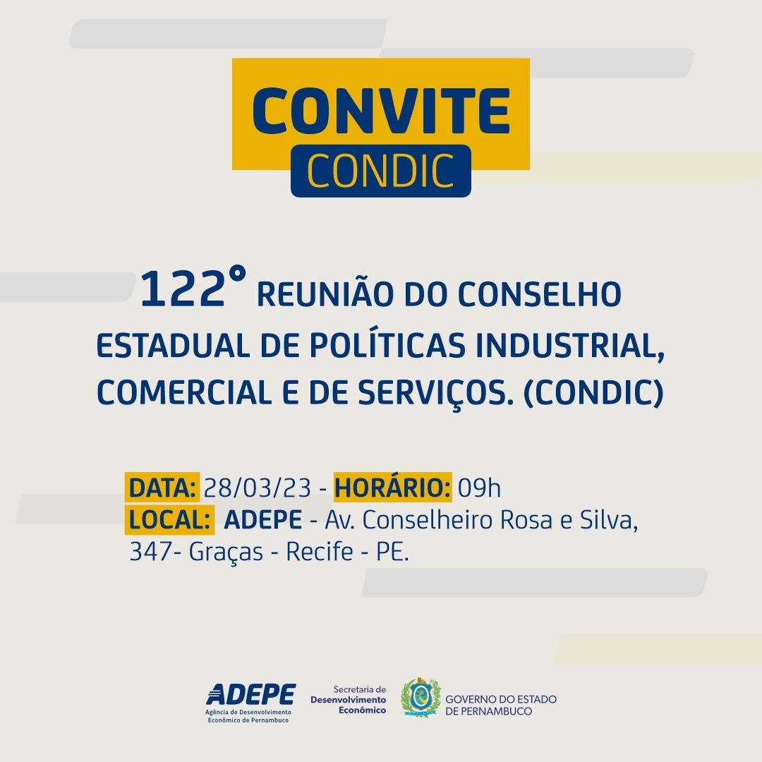 Imagem de  “INVESTIMENTOS// Anúncio de investimentos da 122ª Reunião do Conselho Estadual de Políticas Industrial, Comercial e de Serviços (Condic)”